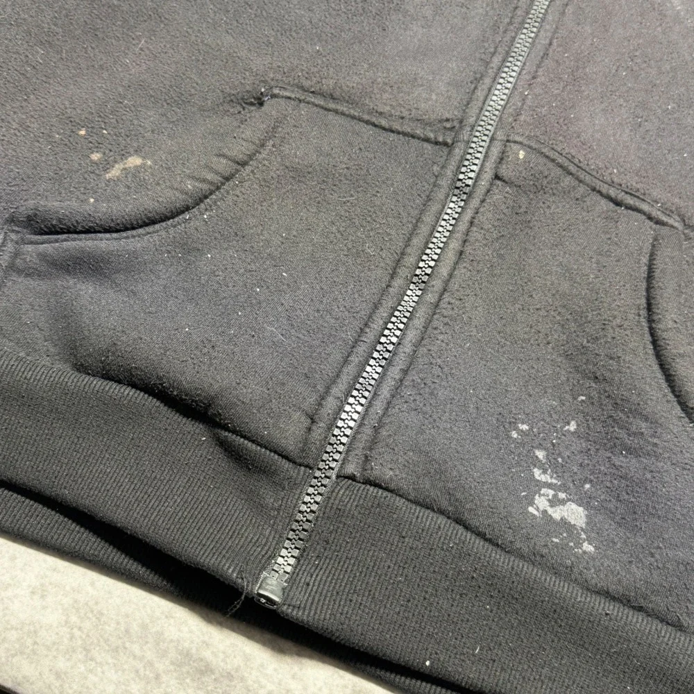 The North Face Full Zip Hoodie Mens XL Black Embroidered Logo Sweatshirt Outdoor